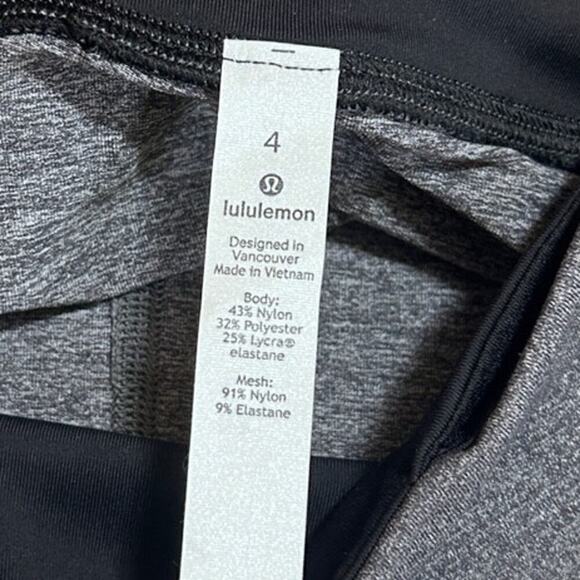 Lululemon Pace Rival Gray Crop Leggings 4 Workout Yoga Leisure Activewear 22" - Picture 9 of 11